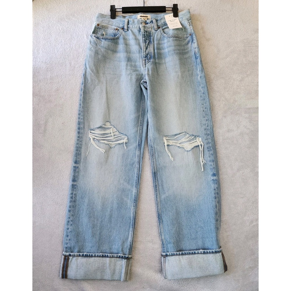 Madewell Jeans Womens Size 27 Wide Leg Low Slung Baggy Cuffed Hallstead Wash
